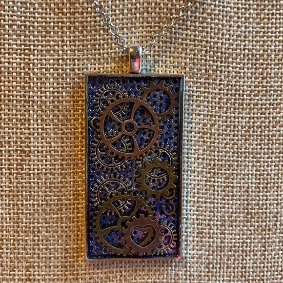 Gears layered Necklace New One of a kind - Picture 9 of 10
